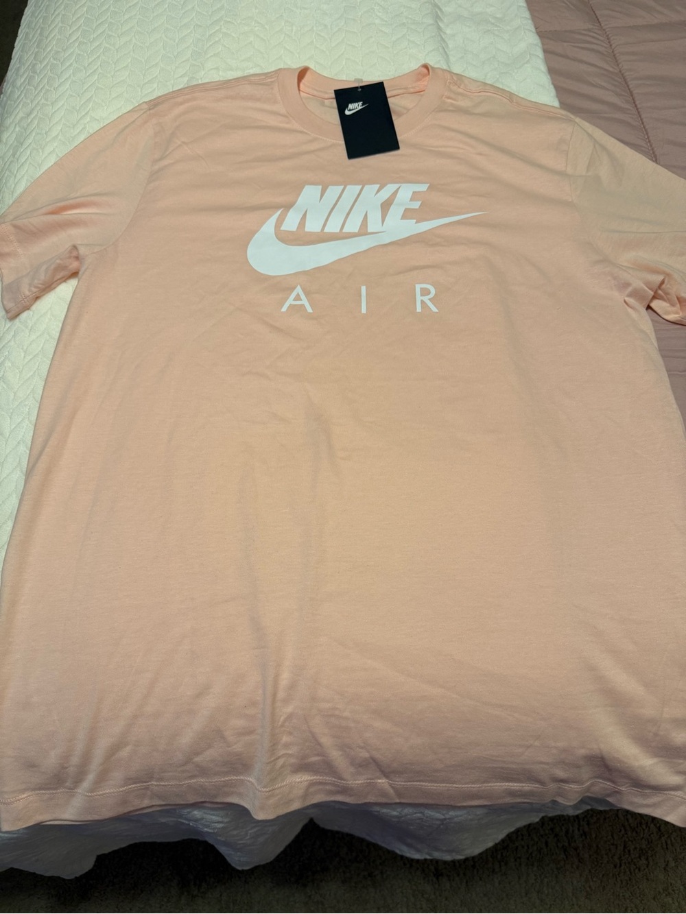 Nike Air Men’s Short-Sleeve Tee — Light Peach with White Logo
